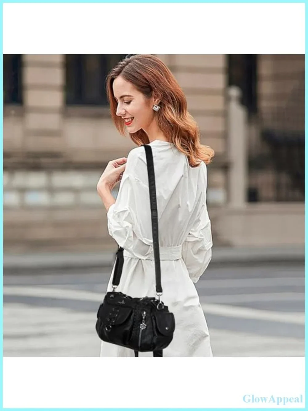 Y2K Hobo Shoulder Bag Vegan Leather Multi-Pocket Crossbody Purse